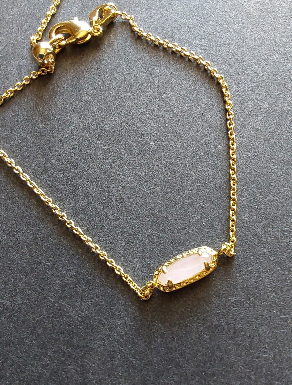 🌺 NWT Kendra Scott Gold Bracelet with Semi-Precious Stone - Picture 2 of 4
